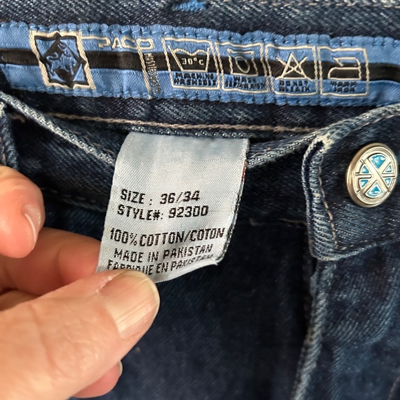 Men's Paco Dark Wash Blue Jeans - W36 x L32 - Picture 7 of 7